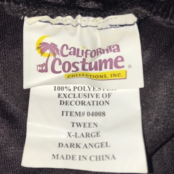 DARK ANGEL costume by California Costume Collection size XL tween - Picture 3 of 3